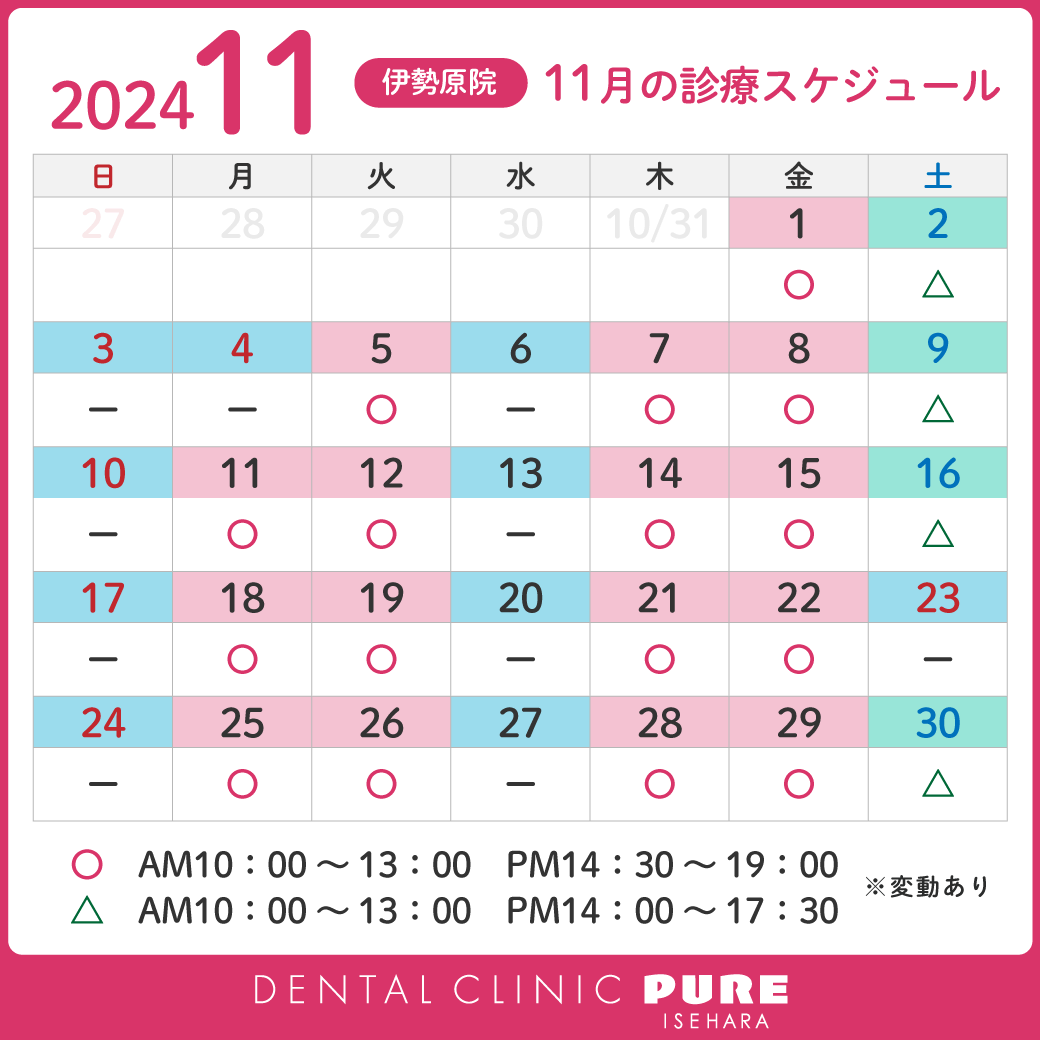 2024年11月スケジュール